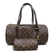 Pre-owned Canvas handbags Louis Vuitton Vintage , Brown , Dames