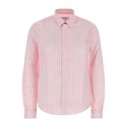 Geborduurde Poplin Overhemd Sporty & Rich , Pink , Dames