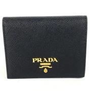 Pre-owned Leather wallets Prada Vintage , Black , Dames