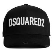 Zwarte Logo Hoeden Dsquared2 , Black , Heren