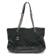 Pre-owned Leather chanel-bags Chanel Vintage , Black , Dames