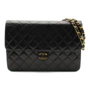 Pre-owned Leather chanel-bags Chanel Vintage , Black , Dames