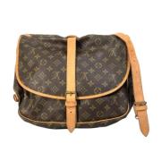 Pre-owned Canvas louis-vuitton-bags Louis Vuitton Vintage , Brown , Da...