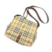 Pre-owned Canvas shoulder-bags Burberry Vintage , Beige , Dames