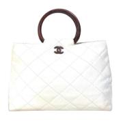 Pre-owned Leather chanel-bags Chanel Vintage , White , Dames