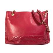 Pre-owned Leather chanel-bags Chanel Vintage , Red , Dames