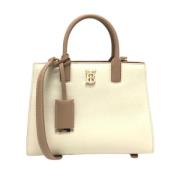 Pre-owned Leather handbags Burberry Vintage , White , Dames