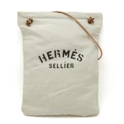 Pre-owned Fabric shoulder-bags Hermès Vintage , Gray , Dames