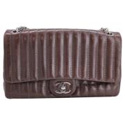 Pre-owned Leather chanel-bags Chanel Vintage , Brown , Dames