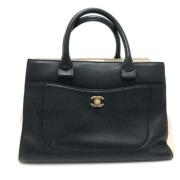 Pre-owned Leather chanel-bags Chanel Vintage , Black , Dames