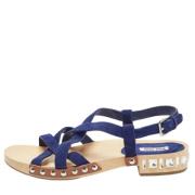 Pre-owned Suede sandals Miu Miu Pre-owned , Blue , Dames