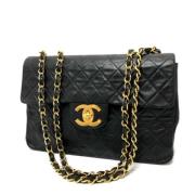 Pre-owned Leather chanel-bags Chanel Vintage , Black , Dames