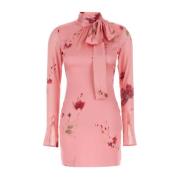 Zijden Mini Jurk in Roze Blumarine , Pink , Dames