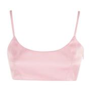 Stretch Viscose Top Moschino , Pink , Dames