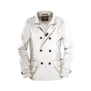 Iridescent Double-Breasted Sporty Jacket Moorer , White , Heren