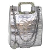 Pre-owned Vinyl chanel-bags Chanel Vintage , Gray , Dames