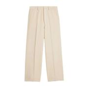 Stijlvolle Grote Fit Broeken Ami Paris , Beige , Dames