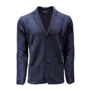 Blauwe Katoenen Blazer Made in Italy Ferrante , Blue , Heren