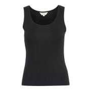 Zwarte Ronde Hals Top Juliannepw Part Two , Black , Dames