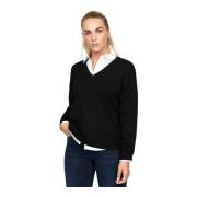 Zachte en Comfortabele Gebreide Trui 2-Biz , Black , Dames