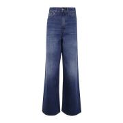 Nachtblauwe Wide Leg Denim Jeans Chloé , Blue , Dames