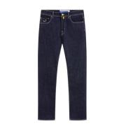 Bandana Detail Straight Leg Jeans Jacob Cohën , Blue , Heren