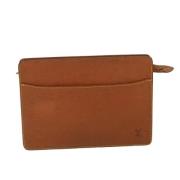 Pre-owned Leather clutches Louis Vuitton Vintage , Brown , Dames