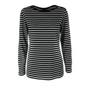 Gestreepte Lange Mouw Blouse Bitte Kai Rand , Black , Dames