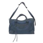 Pre-owned Leather balenciaga-bags Balenciaga Vintage , Blue , Dames