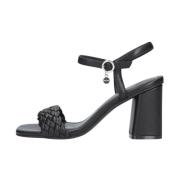 Zwarte Leren Sandalen Jools Mexx , Black , Dames