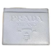 Pre-owned Leather wallets Prada Vintage , Gray , Dames