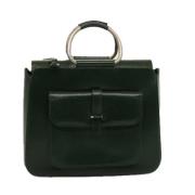 Pre-owned Leather handbags Gucci Vintage , Green , Dames