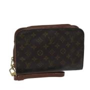 Pre-owned Canvas clutches Louis Vuitton Vintage , Brown , Dames