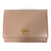 Pre-owned Leather wallets Gucci Vintage , Beige , Dames