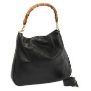 Pre-owned Leather handbags Gucci Vintage , Black , Dames