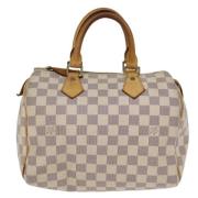 Pre-owned Canvas handbags Louis Vuitton Vintage , White , Dames