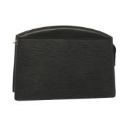 Pre-owned Leather clutches Louis Vuitton Vintage , Black , Dames