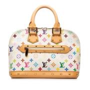 Pre-owned Leather handbags Louis Vuitton Vintage , White , Dames