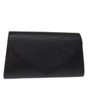 Pre-owned Leather clutches Louis Vuitton Vintage , Black , Dames