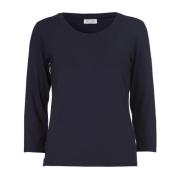 Navy Basic Top met 3/4 Mouwen Masai , Blue , Dames