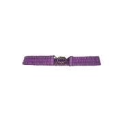 Slim Violet Elastische Riem Co'Couture , Purple , Dames