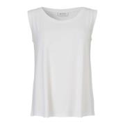 Mouwloze Crèmekleurige Jersey Top Masai , White , Dames