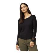 Elegante Vivian Blouse in Zwart IN Front , Black , Dames