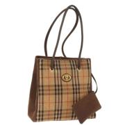 Pre-owned Canvas handbags Burberry Vintage , Beige , Dames