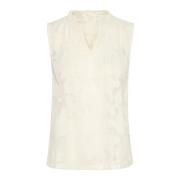 Mouwloze Blouse Snow White Cream , White , Dames