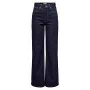 Juicy Wide Rinse Denim Jeans Only , Blue , Dames