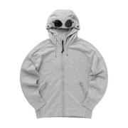 Grijze Zip Hoodie met Goggles C.p. Company , Gray , Heren