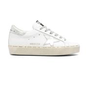 Platform Leren Sneakers Hi Star Golden Goose , White , Dames