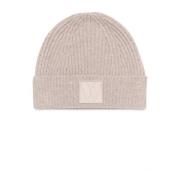 Zachte Gebreide Beanie Sandy Grey Melange InWear , Beige , Dames