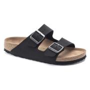 Arizona Vegan Birko-Flor Nubuck Sandalen Birkenstock , Black , Heren